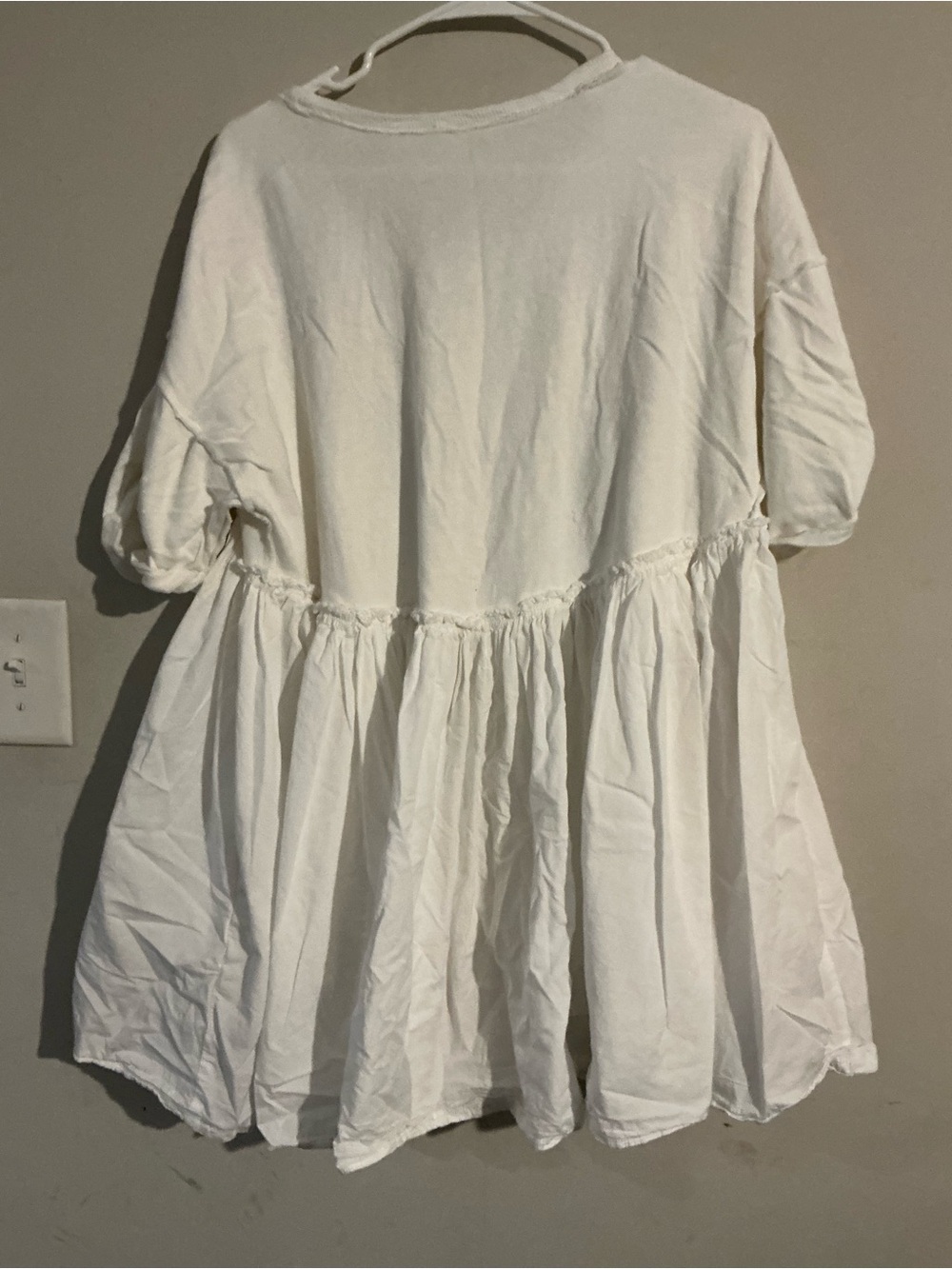 Free People Cream Short-Sleeve Babydoll Tunic - Picture 4 of 4